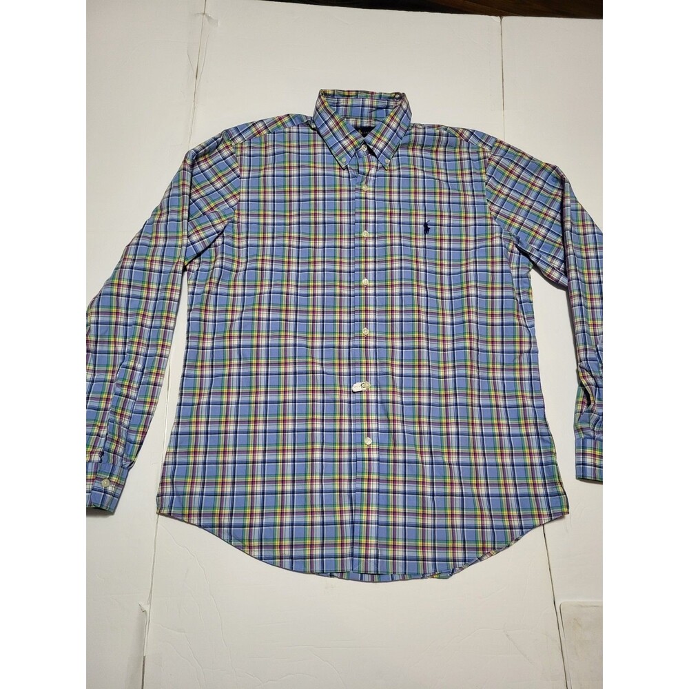 (#18) Polo By Ralph Lauren Long Sleeve Button Down Size Men's Large Multicolor